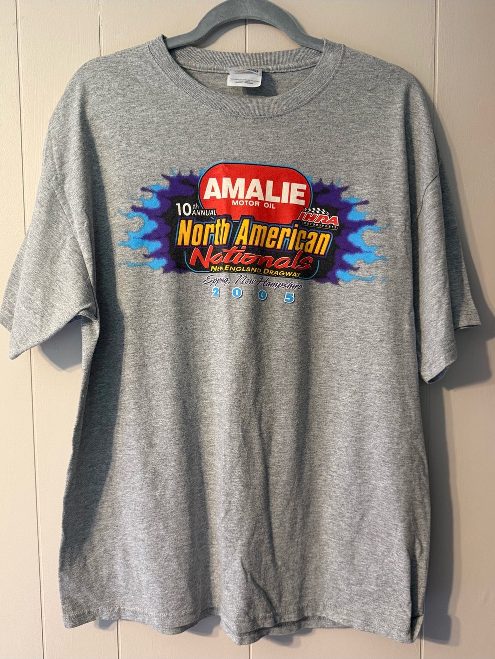 Vintage 2005 Amalie Motor Oil IHRA North American Nationals Drag Racing T-Shirt
